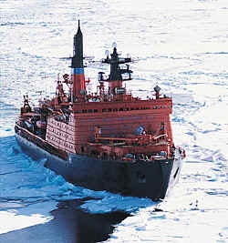 Yamal, atomic ice breaker, not sure about the paint job though, looks a bit sore to me