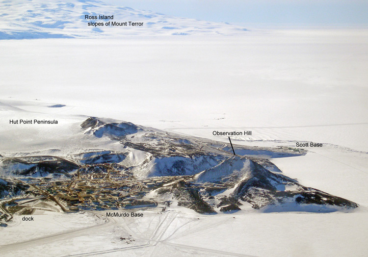 McMurdo and Ross Island from the air