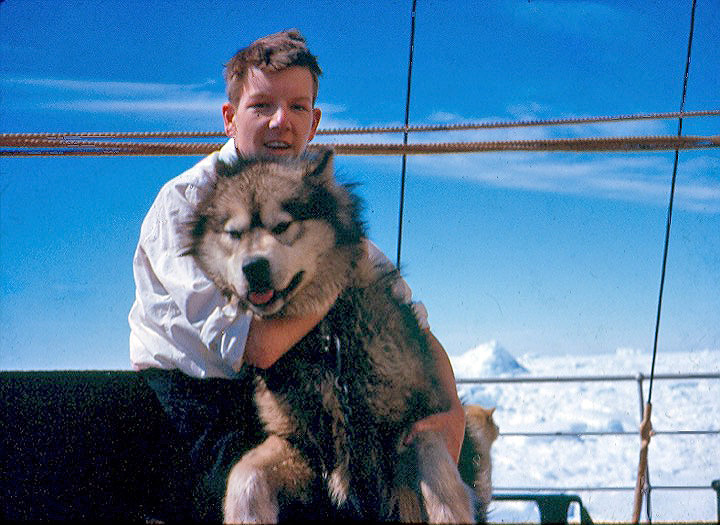 Paul Ellery and sled dog