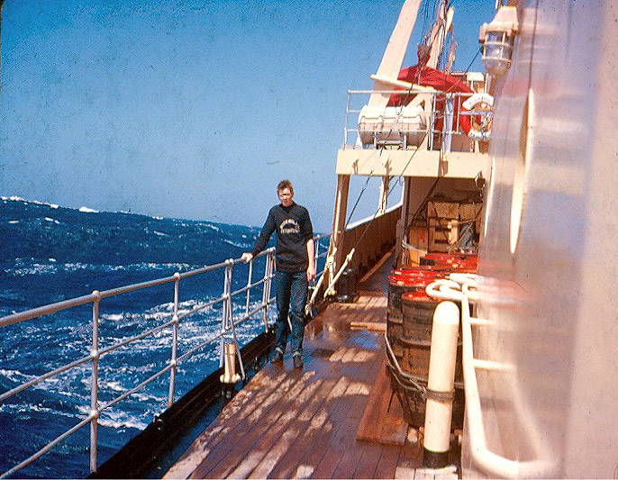 Paul Ellery on board the Biscoe
