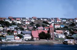 Stanley and Christ Chuch from the sea