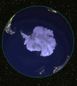 Antarctica, composite polar night shot