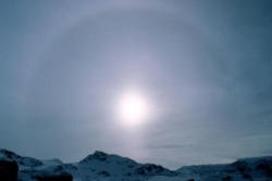 Antarctica solar halo