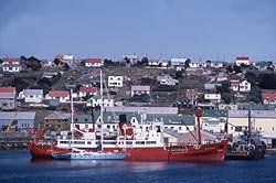 RRS John Biscoe in Stanley harbour