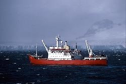 RRS Bransfield off the South Orkneys