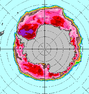 Sea ice average maximum - October