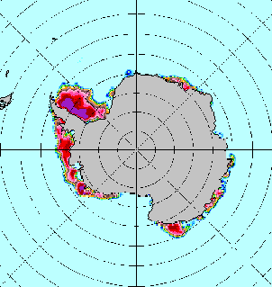 Sea ice average minimum - February