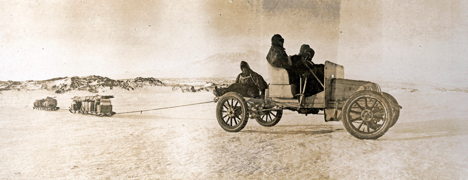 Towing sledges with the Arrol Johnson car
