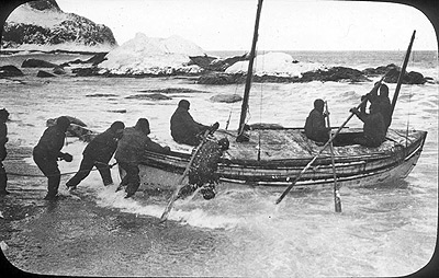 The launching of the James Caird