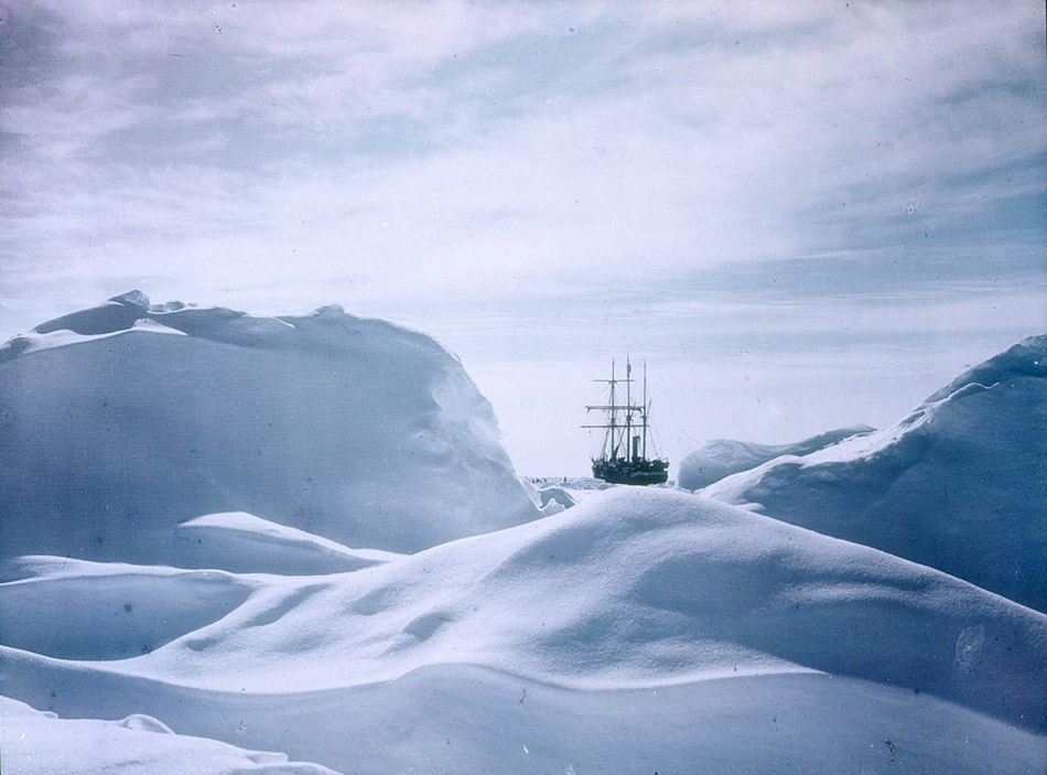 Endurance trapped in pack ice