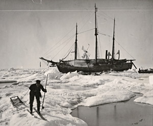 The Fram iced in, summer 1894