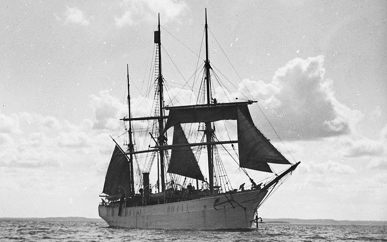 The Belgica beore she sailed for Antarctica - winch in foreground