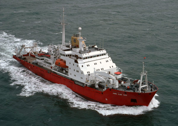 James Clark Ross, British Antarctic Survey ice strengthened ship, picture courtesy BAS