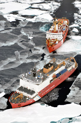 Two icebreakers