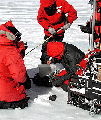 Meteorite hunting Antarctica