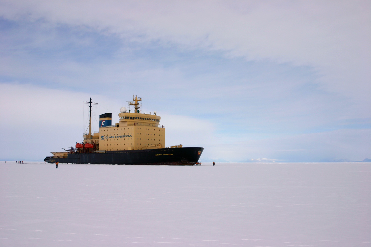 Kapitan Khlebnikov in fast ice, McMurdo Sound