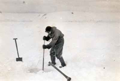 Oct 1950 Measuring Sea Ice Thickness - Admiralty Bay