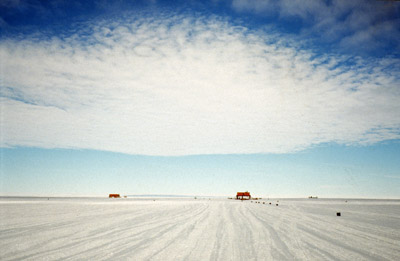 Panoramic view of Halley 5 buildings