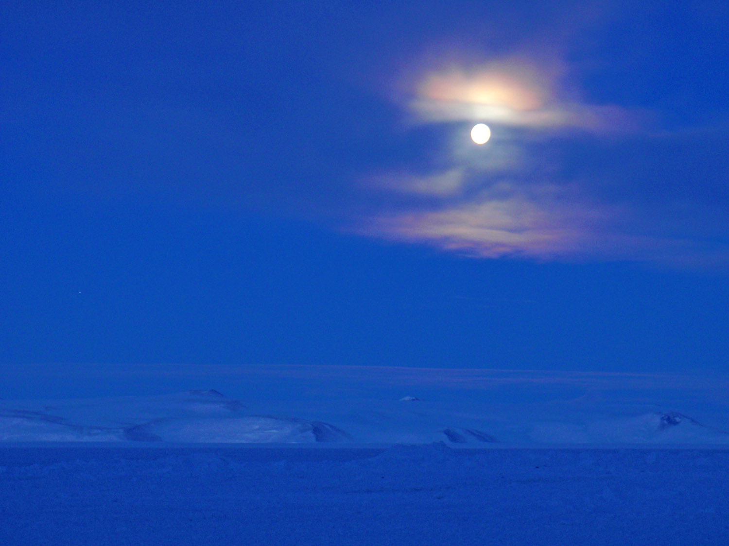 Moon over White Island