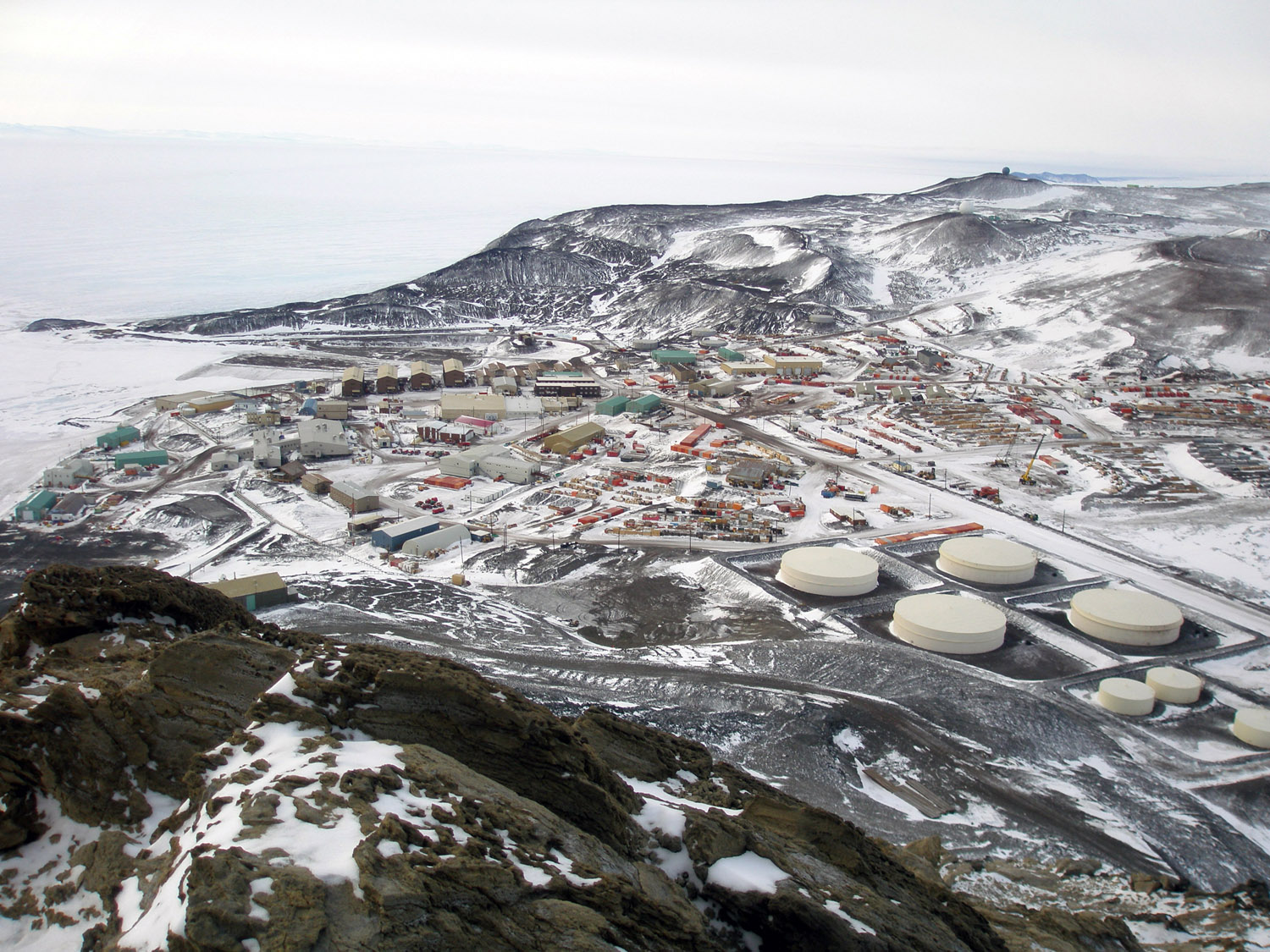 McMurdo Station, seen while ascending Observation Hill