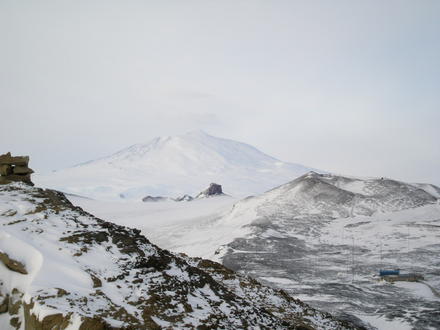 Castle Rock & Mount Erebus - view from the summit of Observation Hill