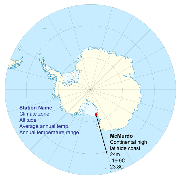 McMurdo Antarctica map