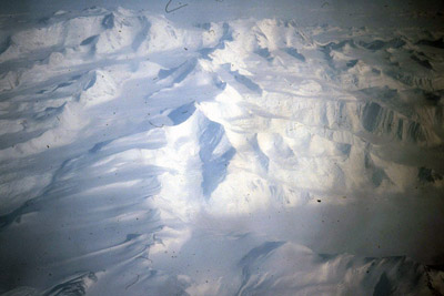 Transantarctic Mountains between McMurdo and the South Pole from the air