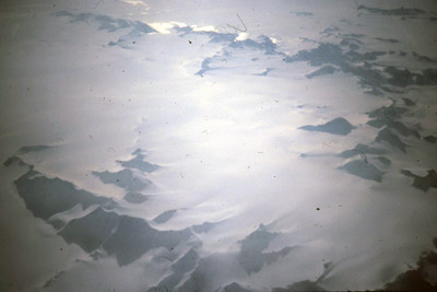 Transantarctic Mountains between McMurdo and the South Pole from the air