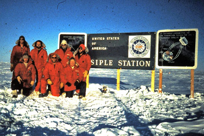 Siple Station - Crew Photo in Front of Sign