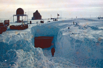 Entry to Byrd Station showing snow accumulation