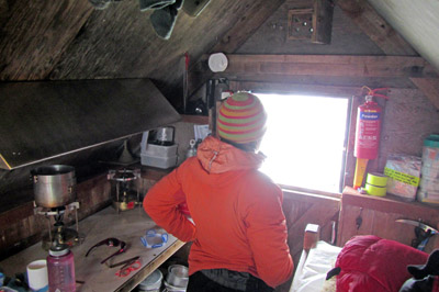 Inside Cummings Hut