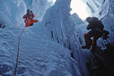 Practising Crevasse Rescue