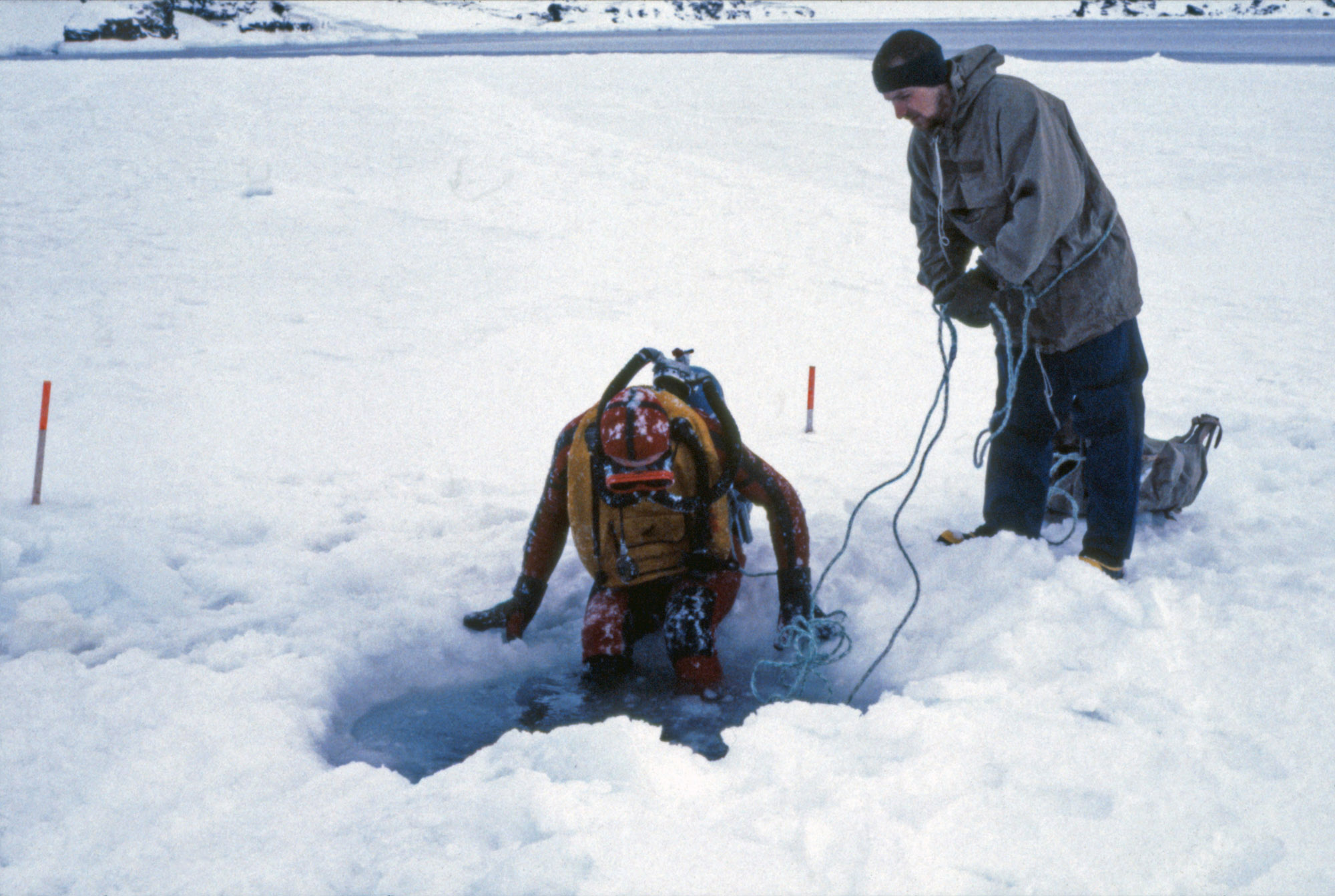 Diving, Roped-Up for Under Ice