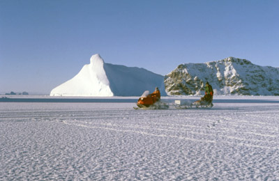 Skidoo on Sea Ice