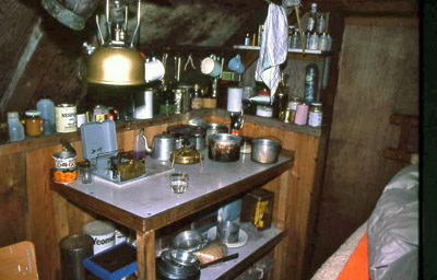 Inside Foca hut