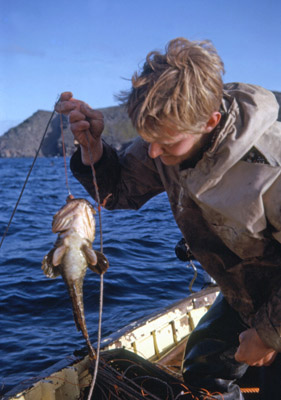 Inigo Everson with catch