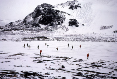 Football on a Frozen Lake