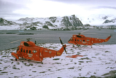 US Navy Helicopters Visit Signy