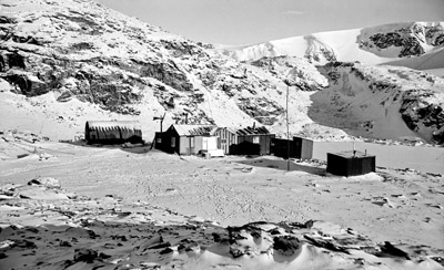 Original base with Clifford House at the top of the hill