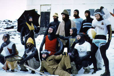 Base H Personnel Winter 76 - Gather for the thin ice race