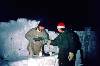 Midwinter bar on the sea ice