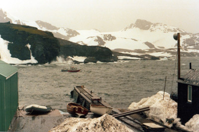 Storm in Factory Cove 29 December 1976