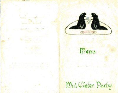 Signy Midwinter Menu Cover 1959