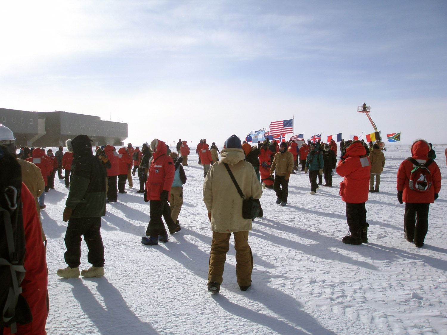 South Pole Station - Transferring the flag to the Ceremonial Pole - 2