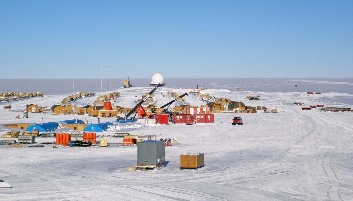 South Pole Station- View from Destination Alpha Balcony