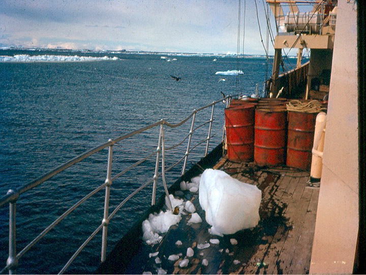 Ice damage to Biscoe rail