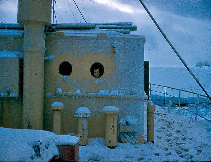 The ship after a snowfall