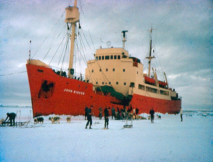 Sea ice relief by dog sled