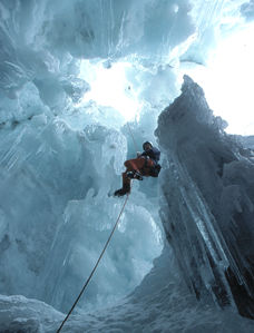 fun in an Antarctic crevasse