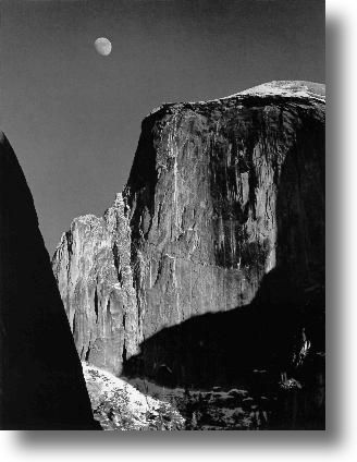 ansel adams moon and half dome